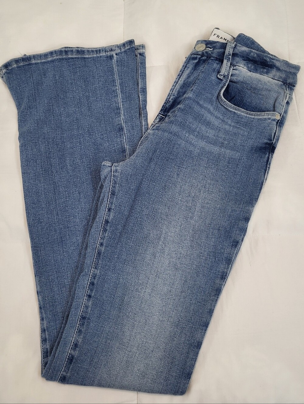 Frame Denim Light Blue Flare Jeans